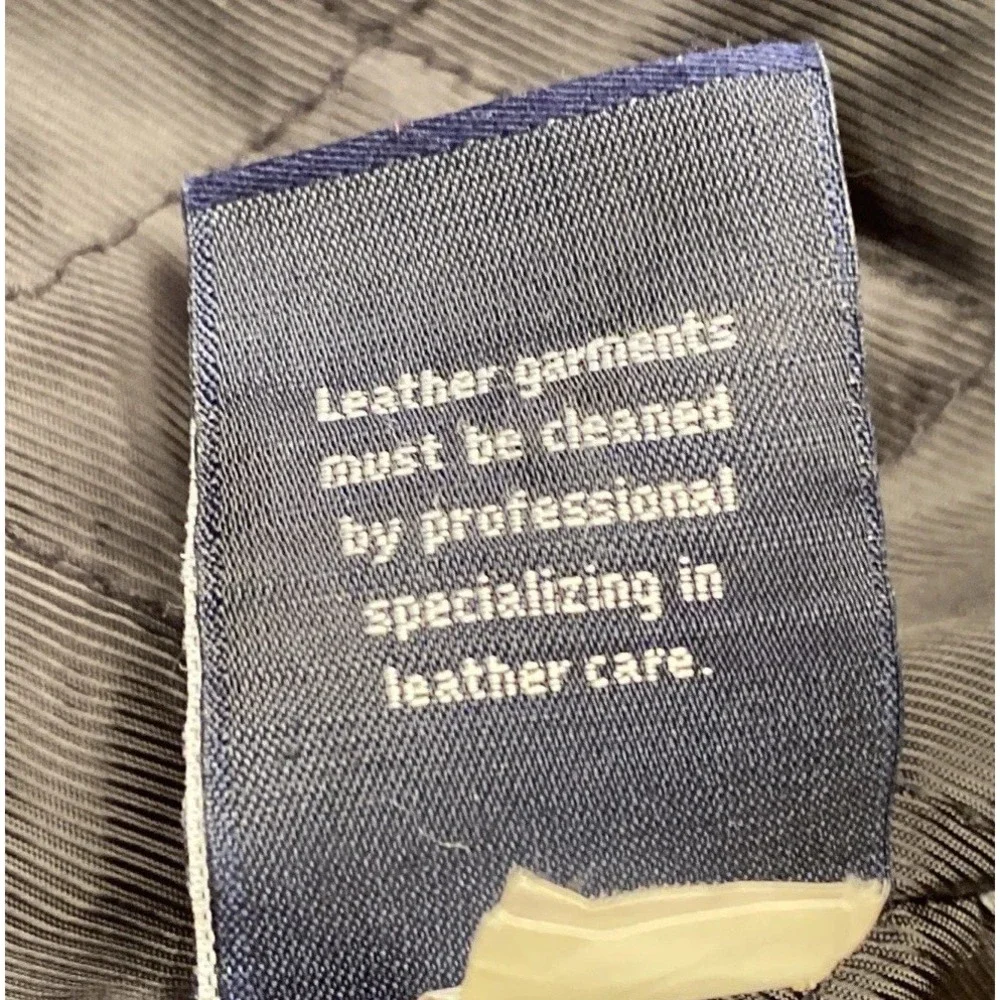 Men's XXL Croft & Barrow‎ Black Leather Jacket Full Zip Y2K Quilt Lined - Picture 11 of 11